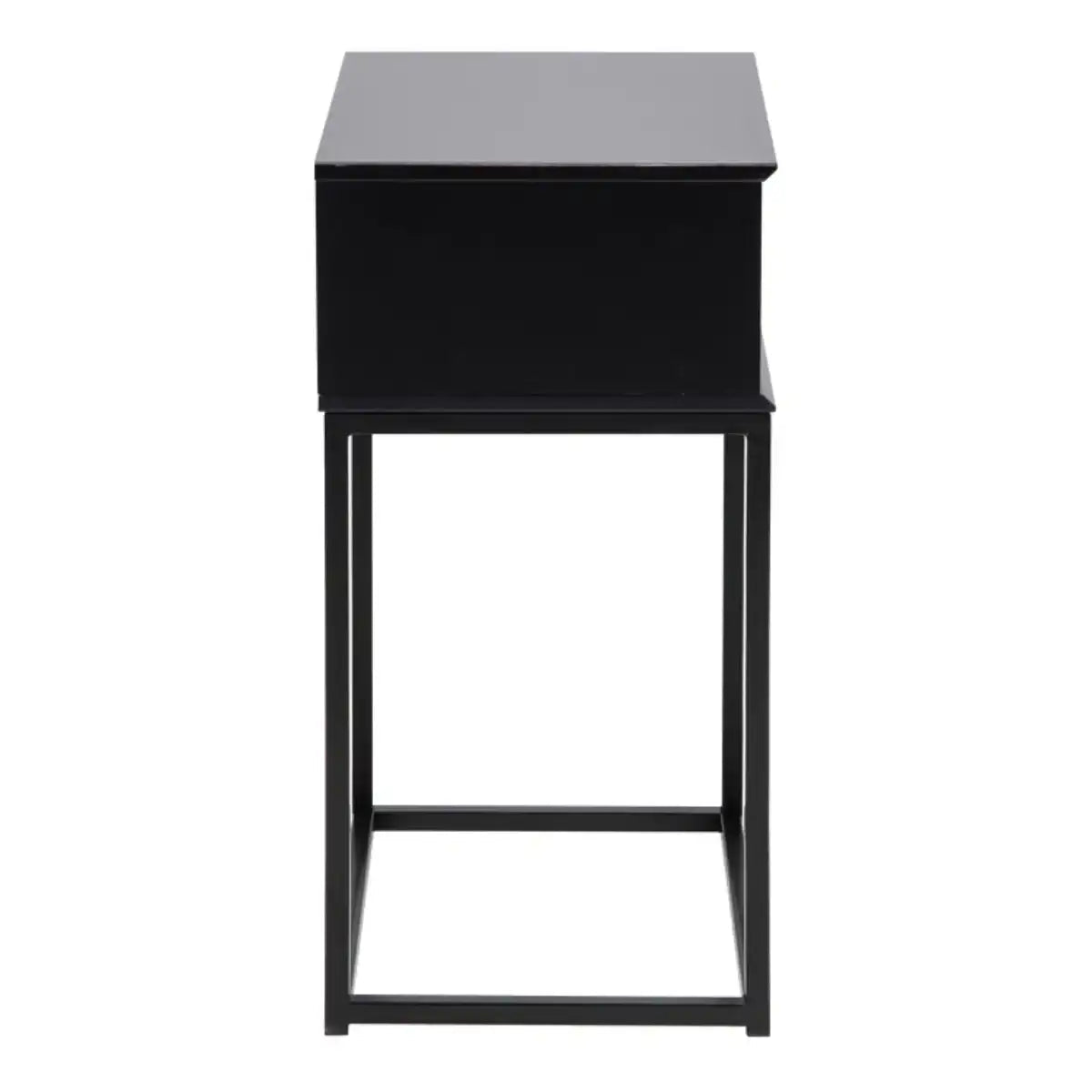 Mitra 1 Drawer Bedside Table In Black - Price Crash Furniture