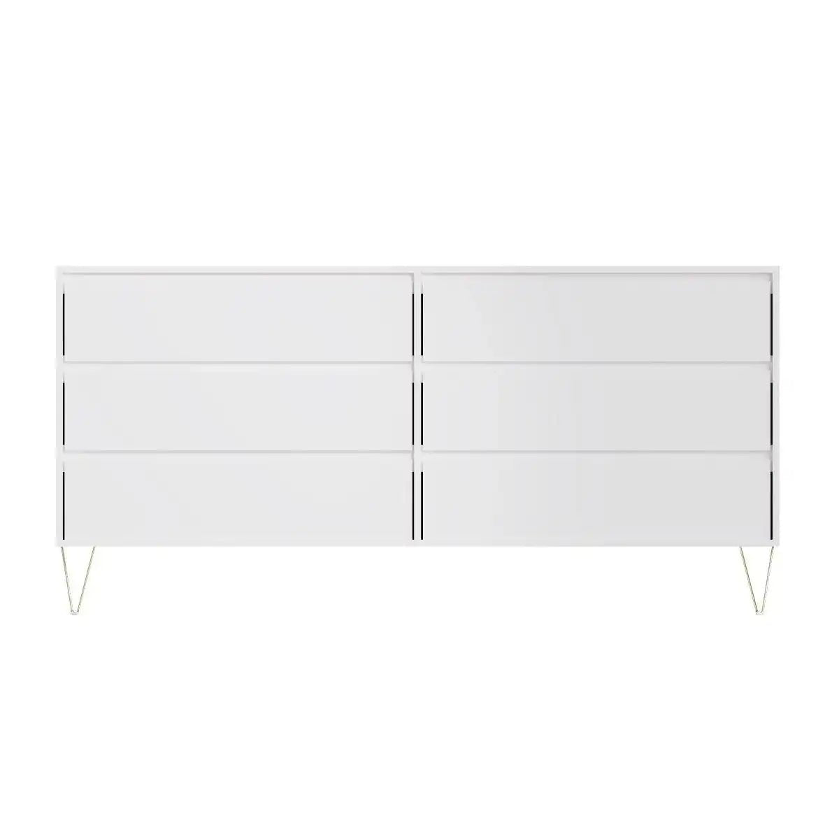 Monaco 6 Drawer Chest of Drawers in White - Price Crash Furniture