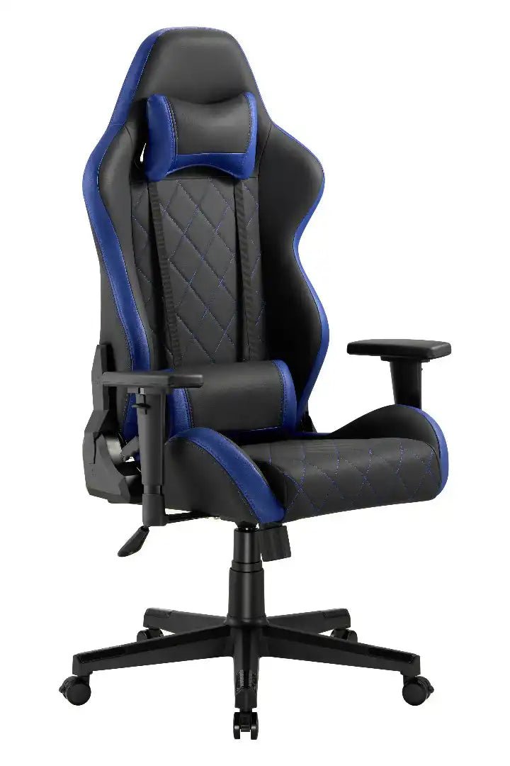 Monaco Ergonomic Gaming Chair - Black and Blue - Price Crash Furniture