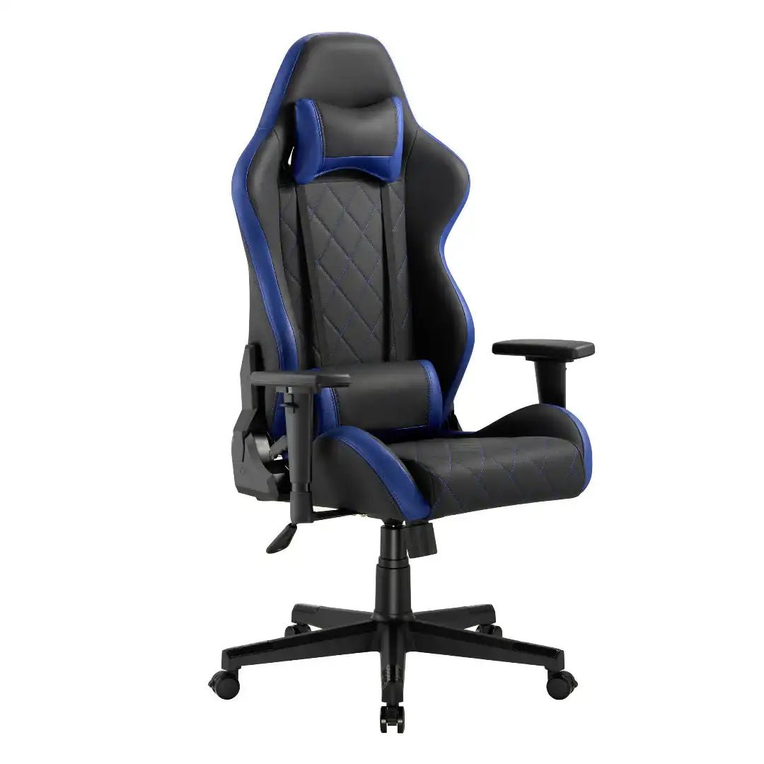 Monaco Ergonomic Gaming Chair - Black and Blue - Price Crash Furniture