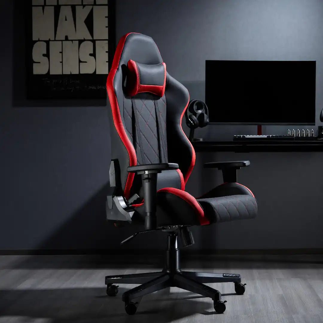 Monaco Ergonomic Gaming Chair - Black and Red - Price Crash Furniture