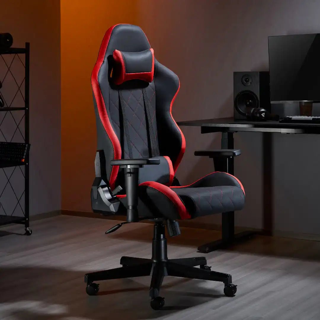 Monaco Ergonomic Gaming Chair - Black and Red - Price Crash Furniture