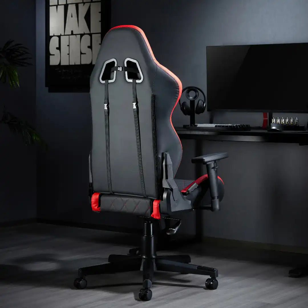 Monaco Ergonomic Gaming Chair - Black and Red - Price Crash Furniture