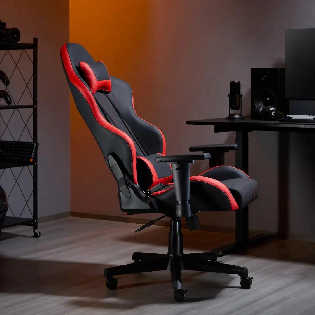 Monaco Ergonomic Gaming Chair - Black and Red - Price Crash Furniture