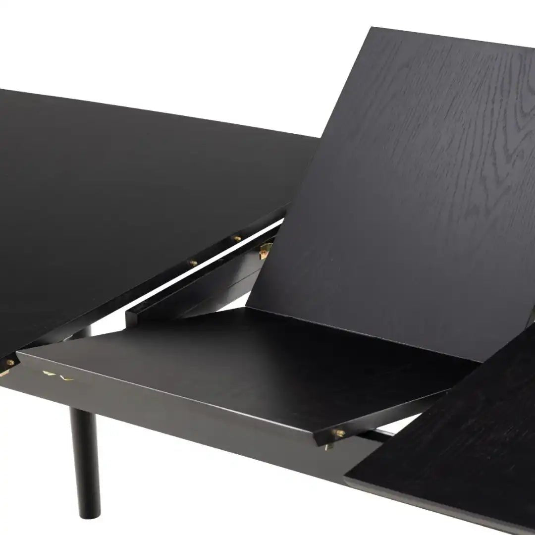 Montreux Rectangular Extending Dining Table in Black - Price Crash Furniture