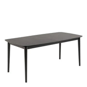 Montreux Rectangular Extending Dining Table in Black - Price Crash Furniture