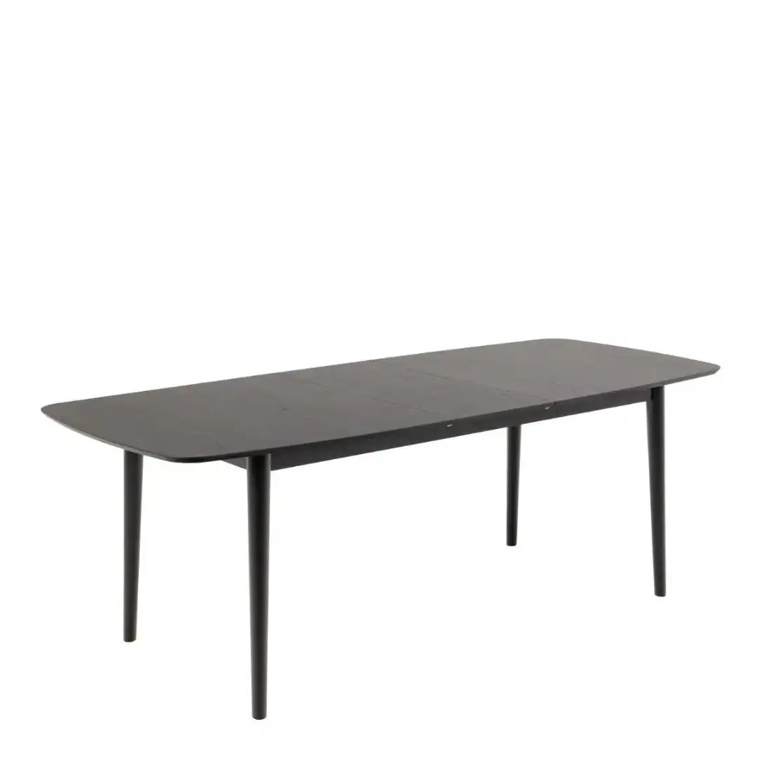 Montreux Rectangular Extending Dining Table in Black - Price Crash Furniture