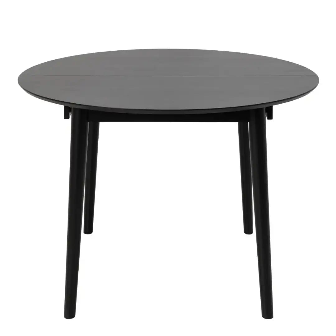 Montreux Round Extending Dining Table in Black 115 - 154cm - Price Crash Furniture