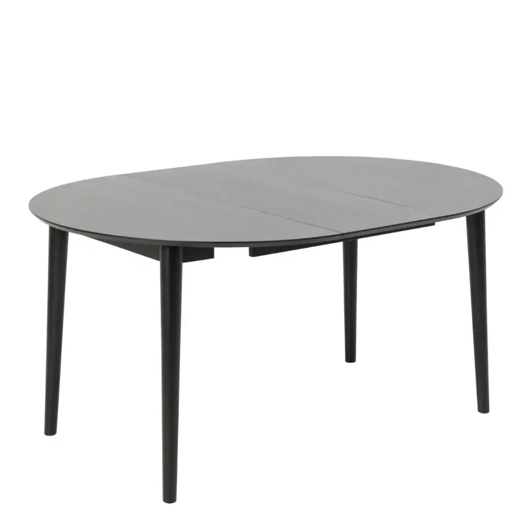 Montreux Round Extending Dining Table in Black 115 - 154cm - Price Crash Furniture