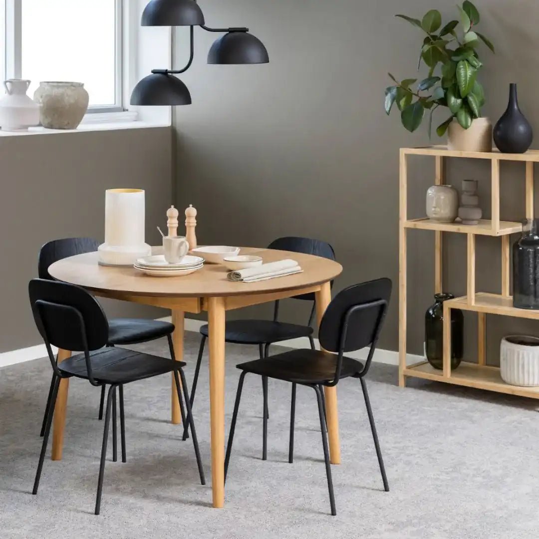 Montreux Round Extending Dining Table in Oak - Price Crash Furniture