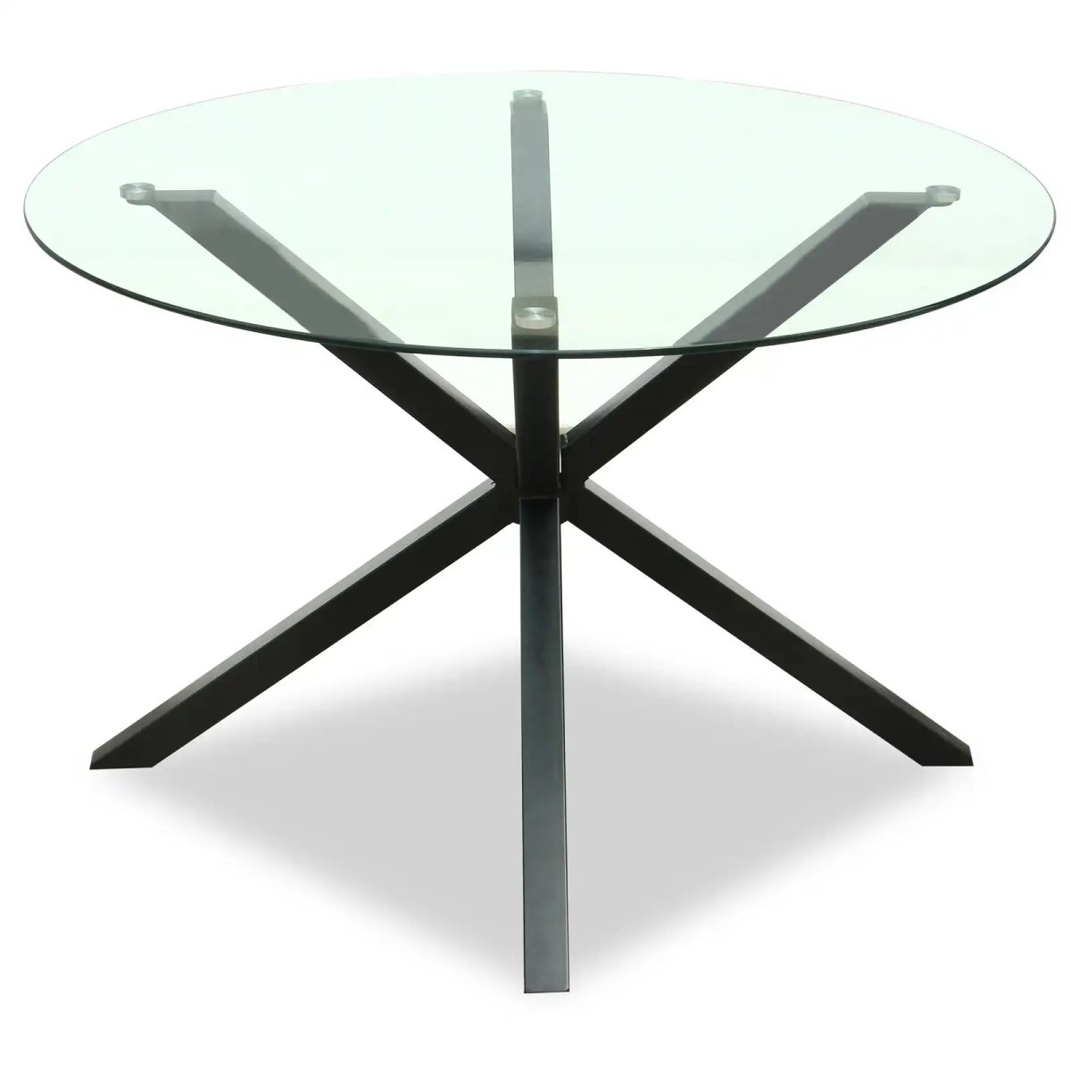 Monza Round Glass Dining Table - Price Crash Furniture