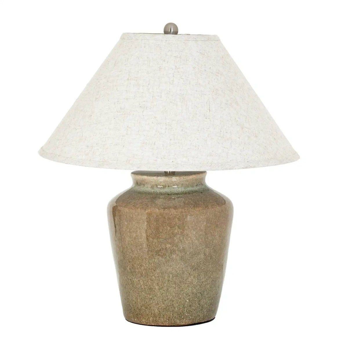 Mottura Ceramic Table Lamp With Edged Linen Shade - Price Crash Furniture
