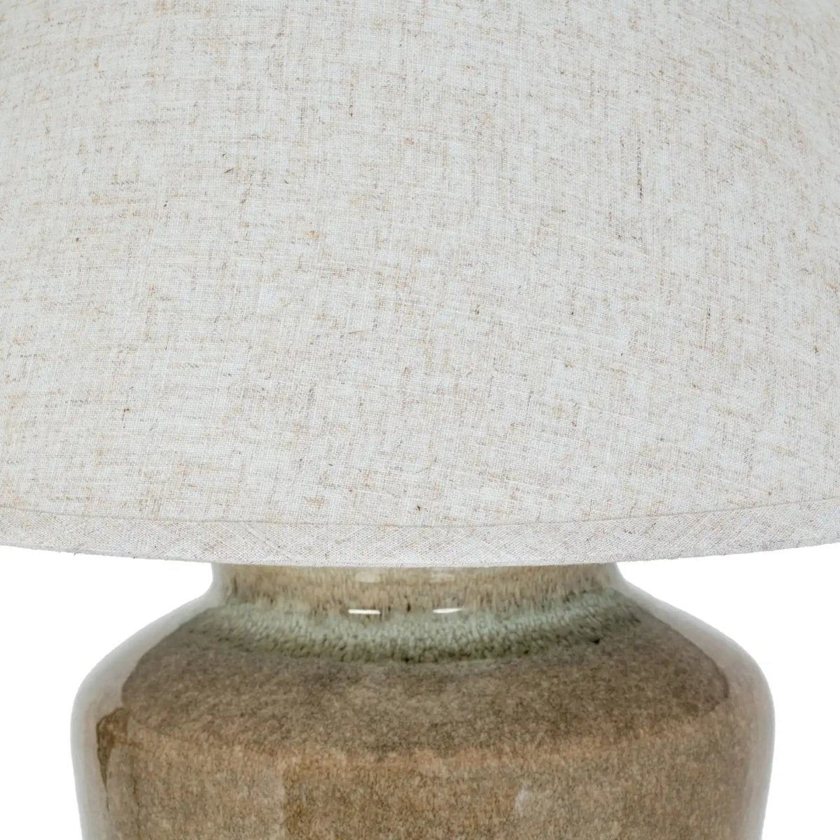 Mottura Ceramic Table Lamp With Edged Linen Shade - Price Crash Furniture