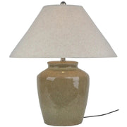 Mottura Ceramic Table Lamp With Edged Linen Shade - Price Crash Furniture