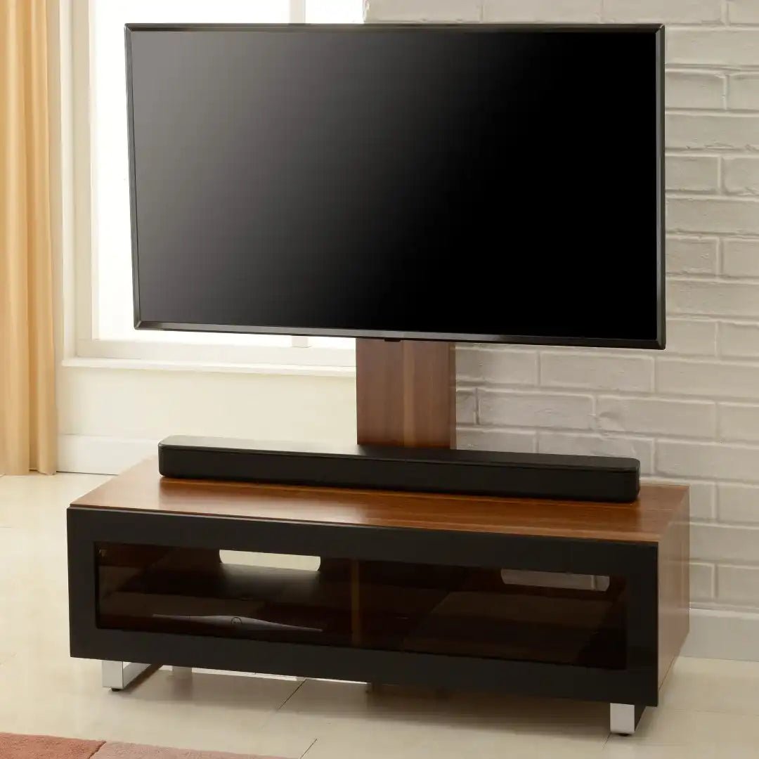 Munich TV Stand in 1250 mm, Walnut - Price Crash Furniture