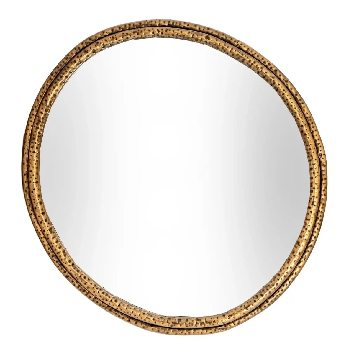 Nahla Large Mirror With Dimpled Frame - Price Crash Furniture