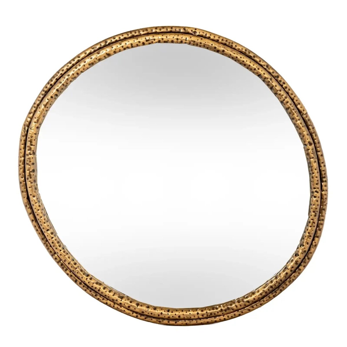 Nahla Small Mirror With Dimpled Frame - Price Crash Furniture