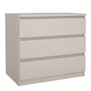 Naia 3 Drawer Chest Of Drawers In Cashmere - Price Crash Furniture