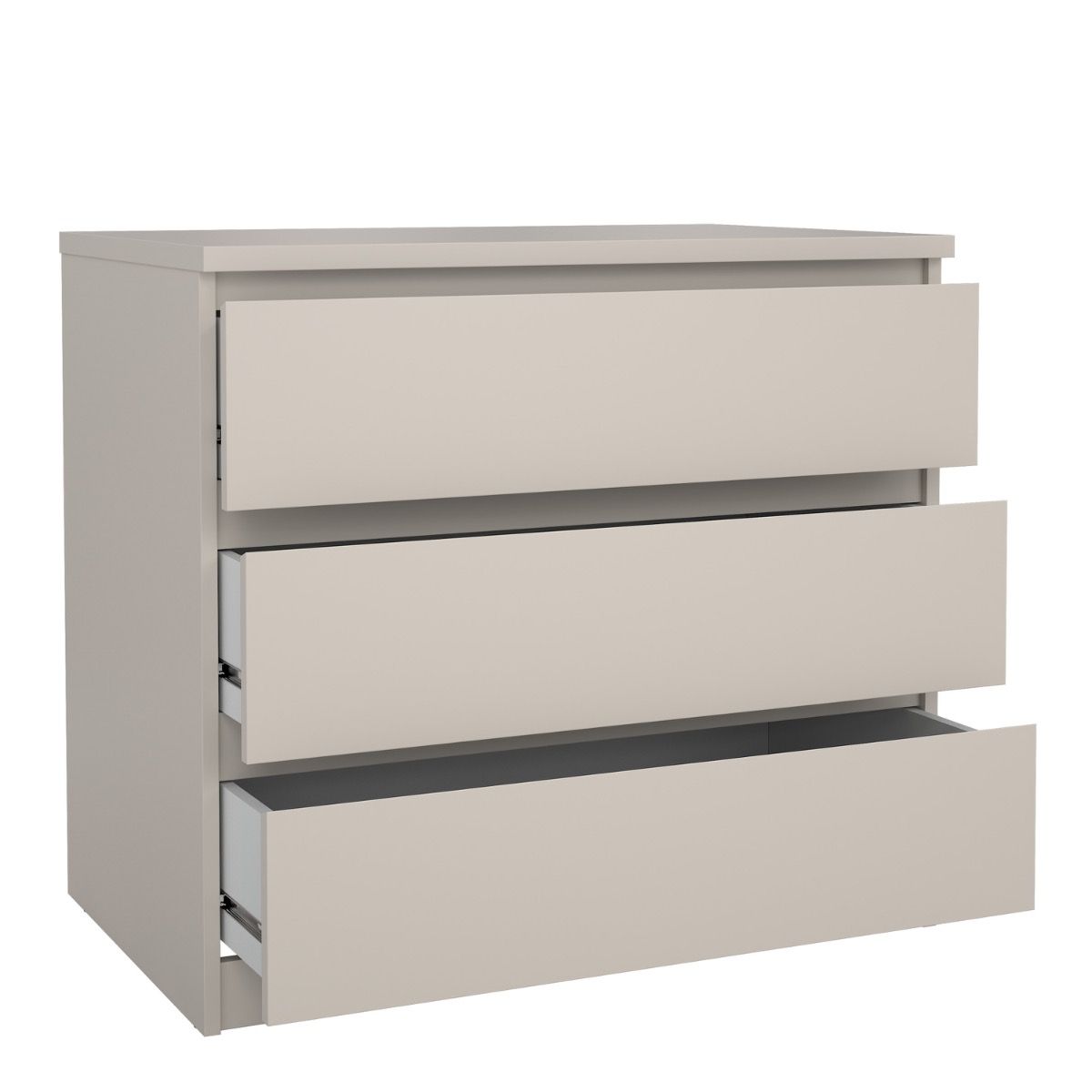Naia 3 Drawer Chest Of Drawers In Cashmere - Price Crash Furniture