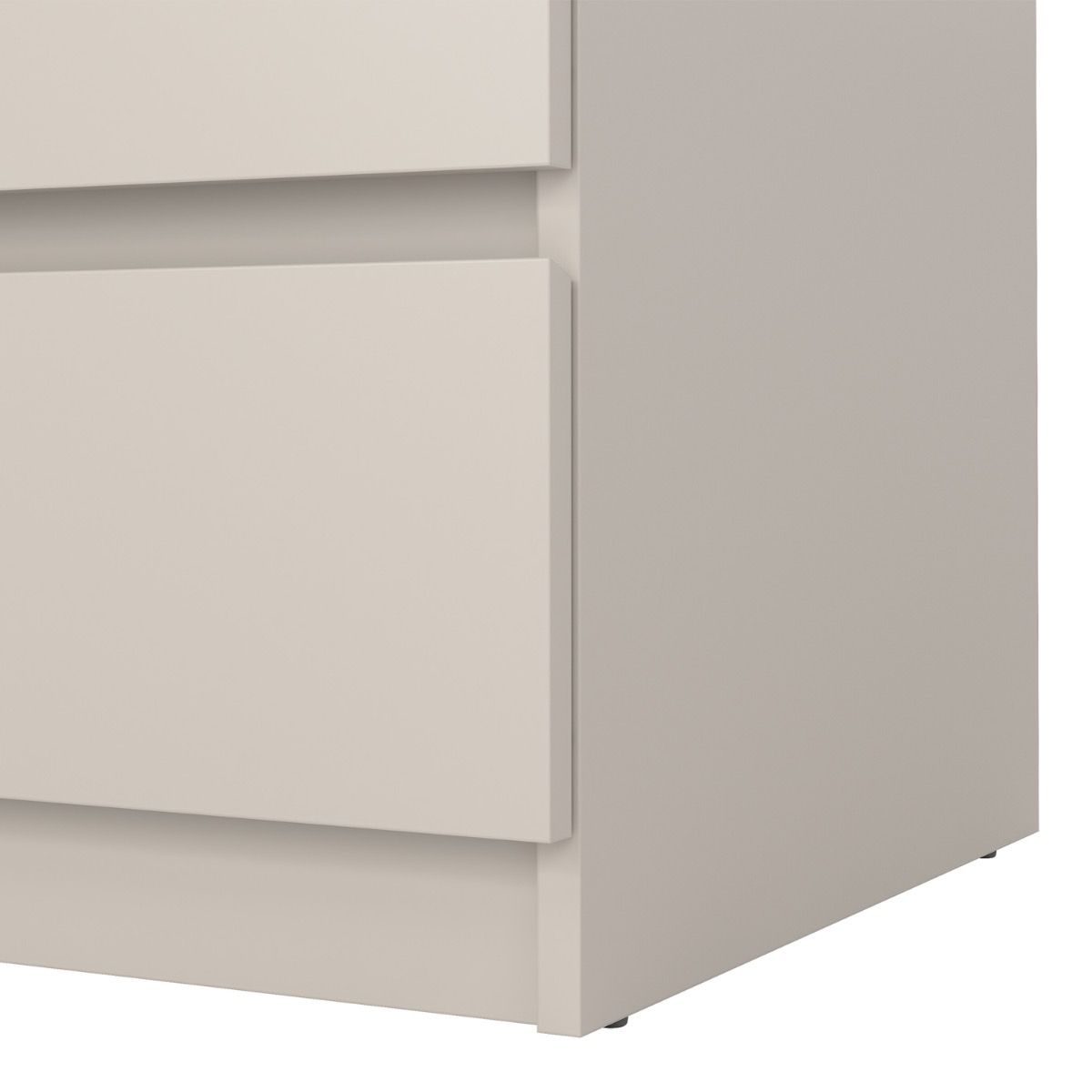 Naia 3 Drawer Chest Of Drawers In Cashmere & Jackson Hickory Oak - Price Crash Furniture