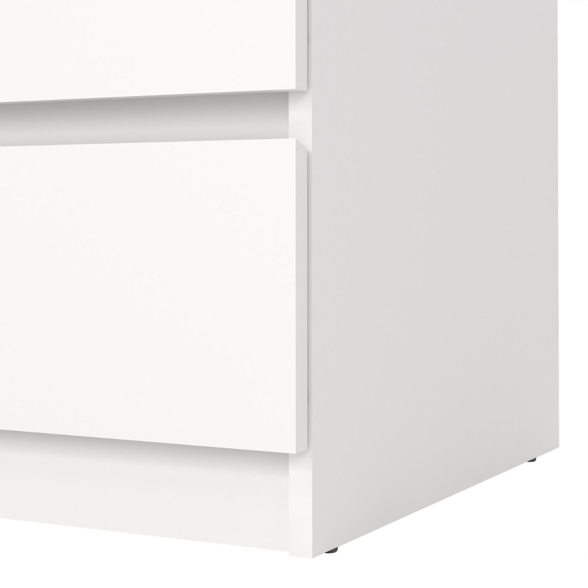 Naia Bedroom 3 Drawer Chest Of Drawers In White - Price Crash Furniture