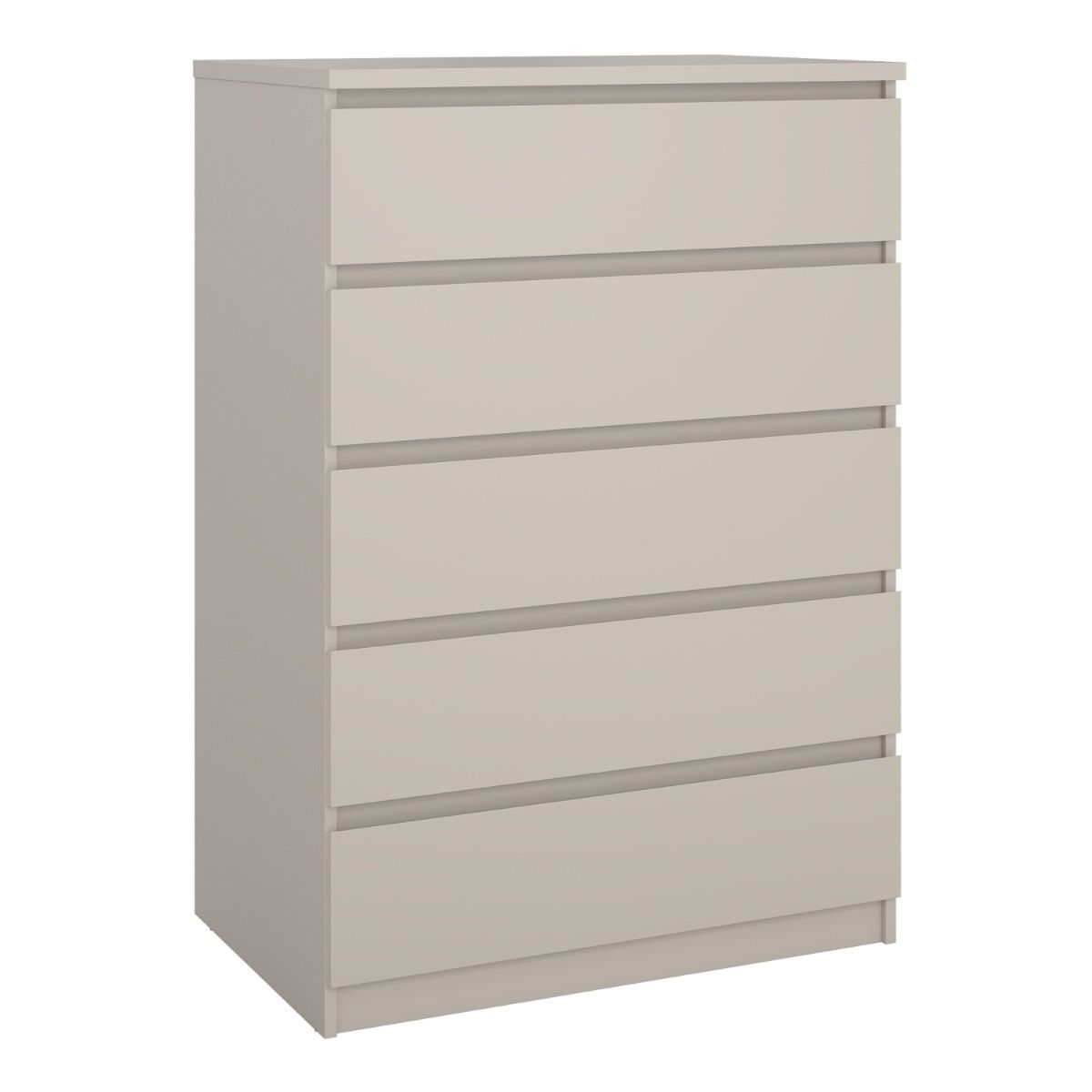 Naia Bedroom 5 Drawer Chest Of Drawers In Cashmere - Price Crash Furniture
