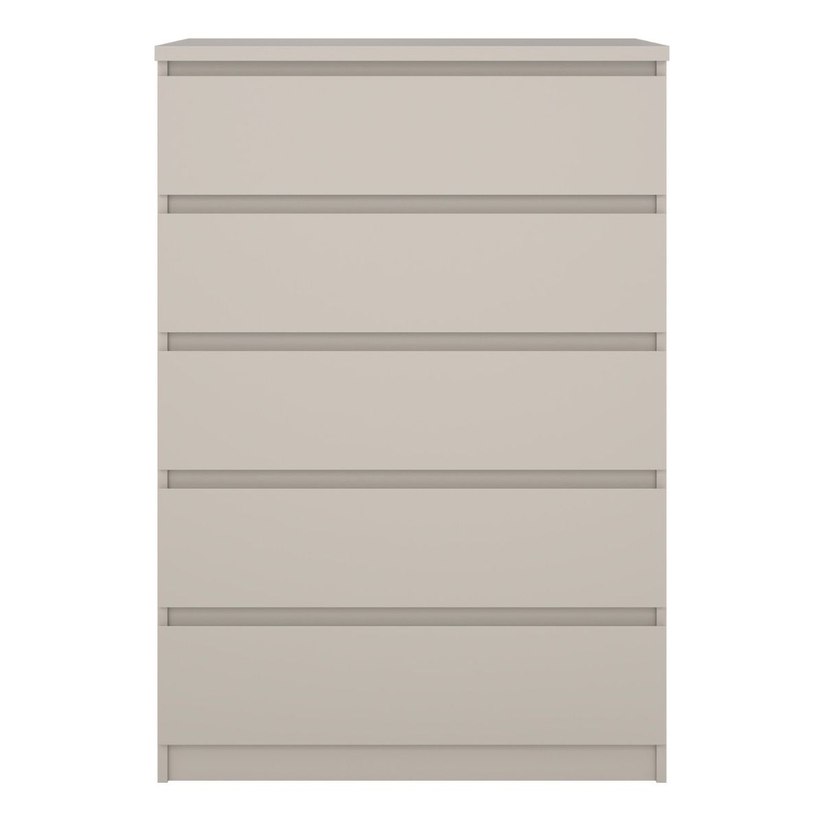 Naia Bedroom 5 Drawer Chest Of Drawers In Cashmere - Price Crash Furniture