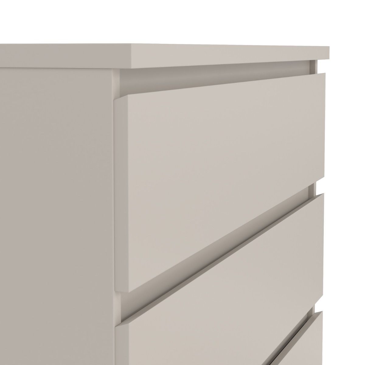 Naia Bedroom 5 Drawer Chest Of Drawers In Cashmere - Price Crash Furniture