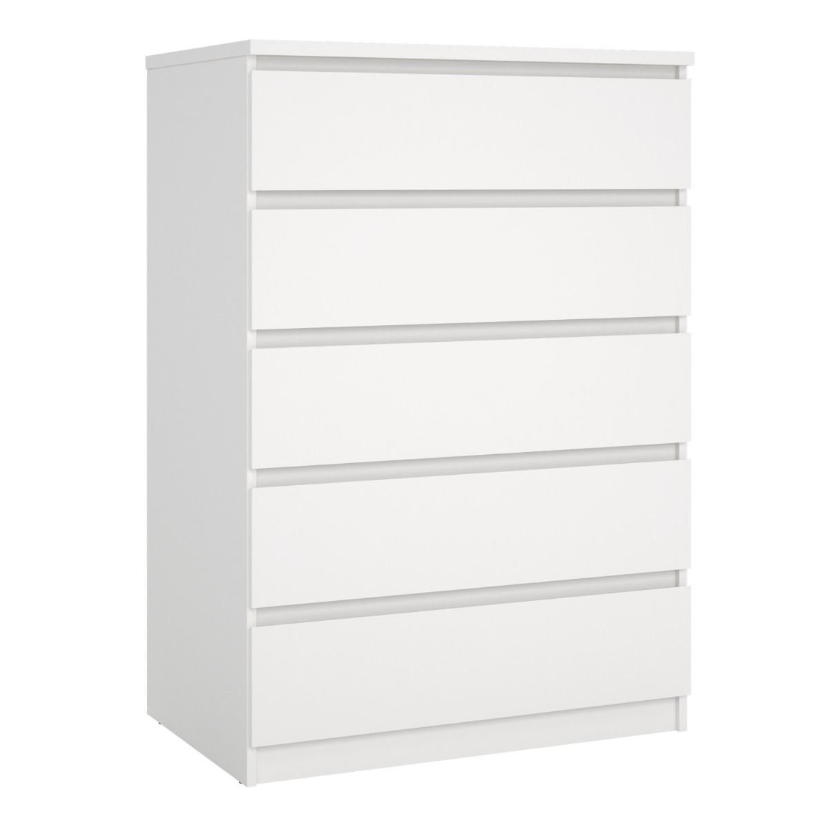 Naia Bedroom 5 Drawer Chest Of Drawers In White - Price Crash Furniture