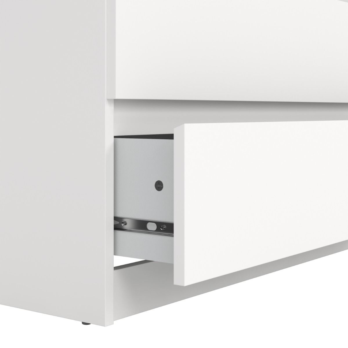 Naia Bedroom 5 Drawer Chest Of Drawers In White - Price Crash Furniture