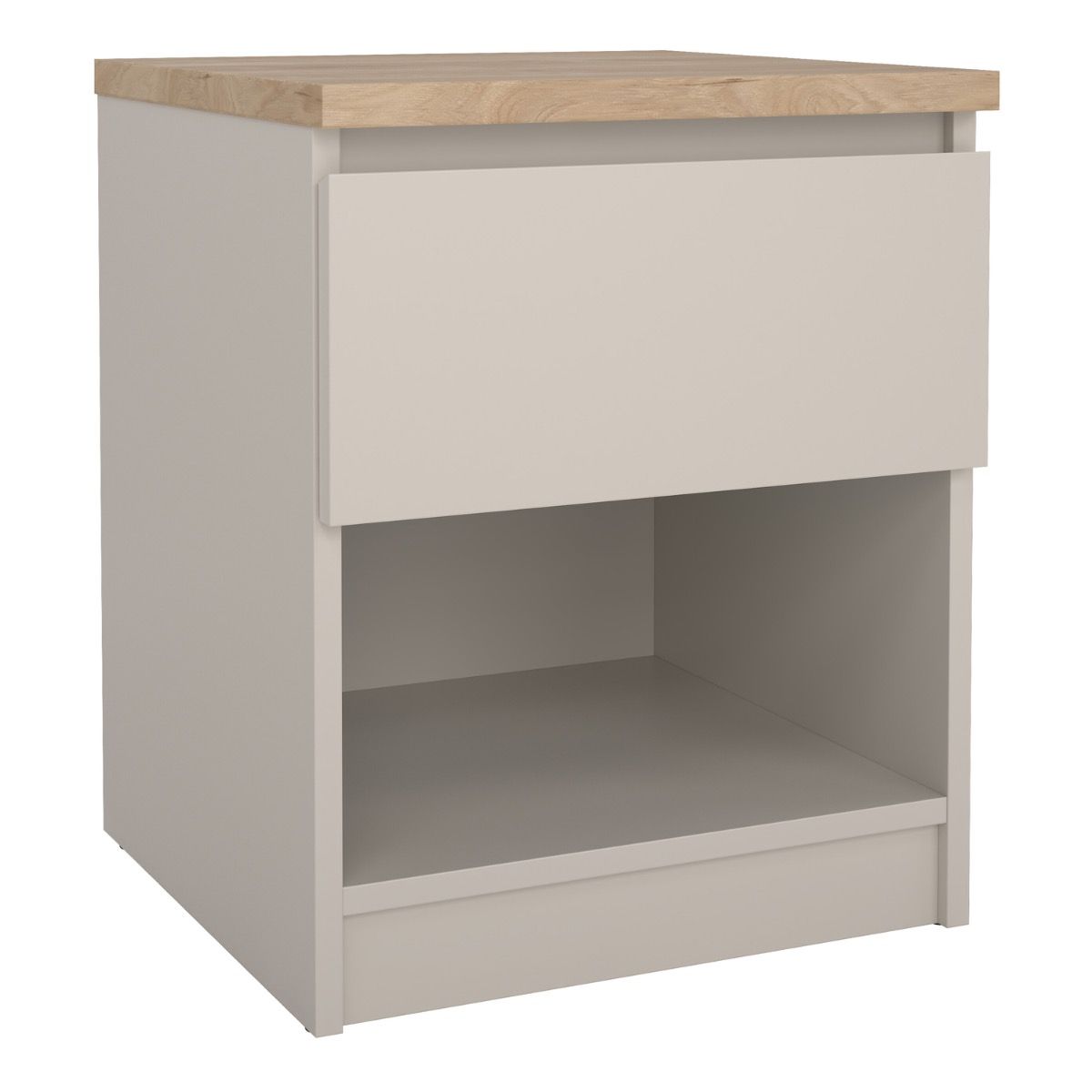 Naia Bedside 1 Drawer 1 Shelf In Cashmere Jackson Hickory - Price Crash Furniture