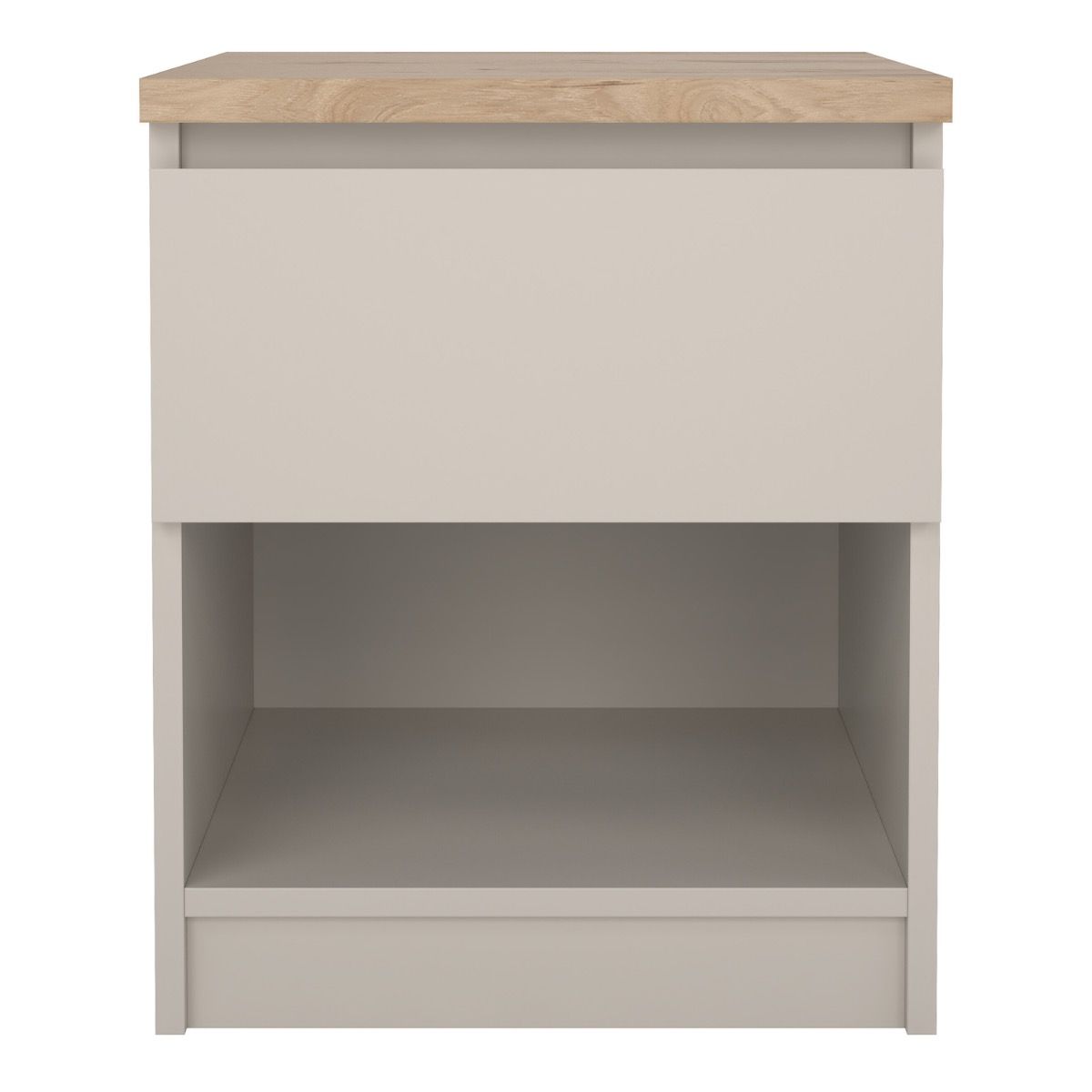 Naia Bedside 1 Drawer 1 Shelf In Cashmere Jackson Hickory - Price Crash Furniture