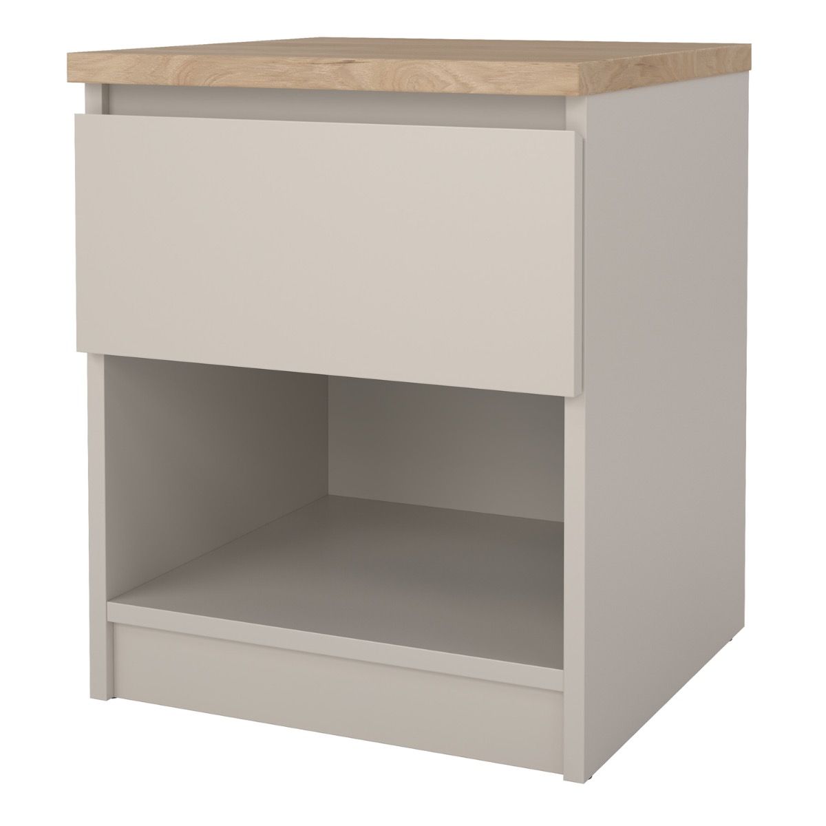 Naia Bedside 1 Drawer 1 Shelf In Cashmere Jackson Hickory - Price Crash Furniture