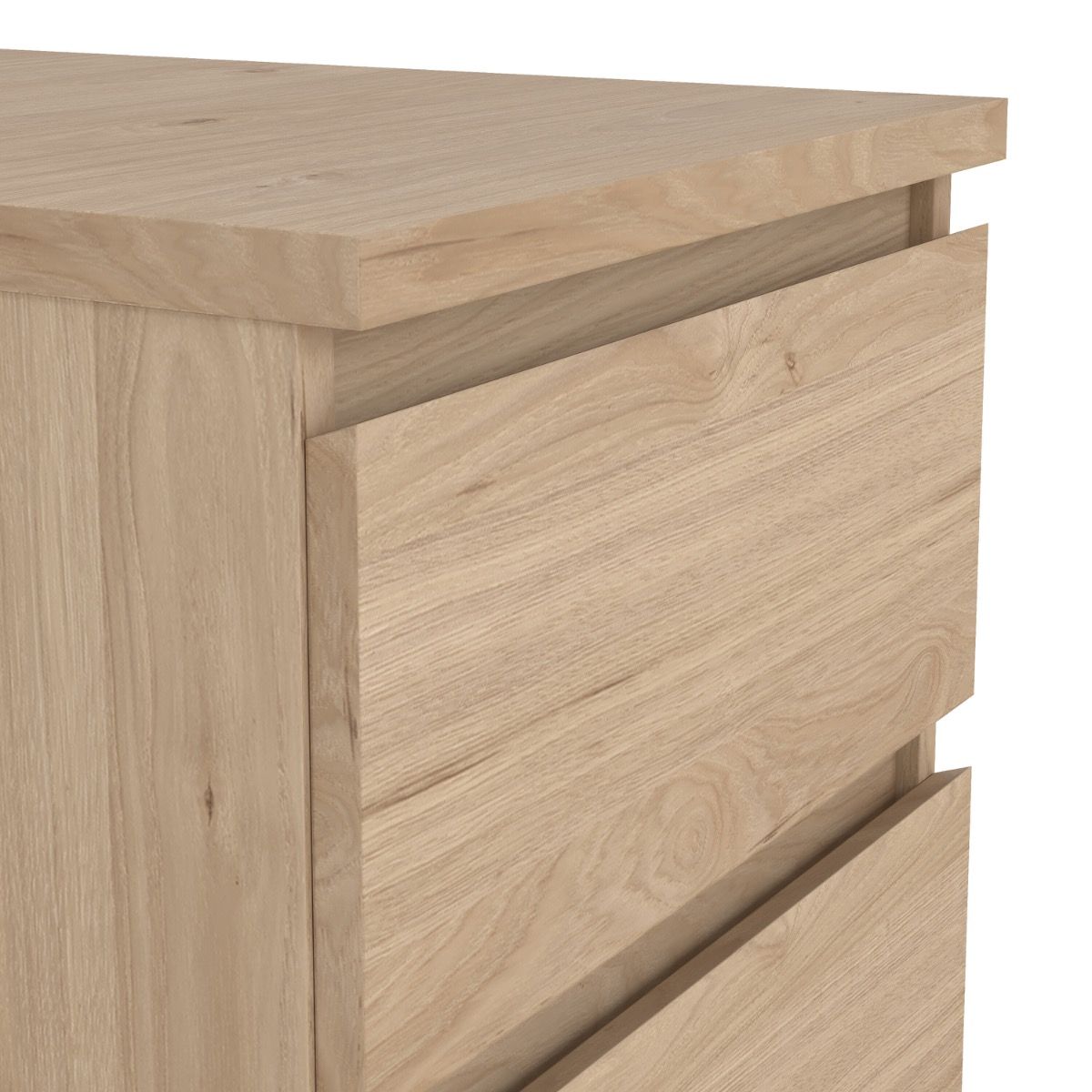 Naia Bedside Table Unit 2 Drawers In Jackson Hickory - Price Crash Furniture