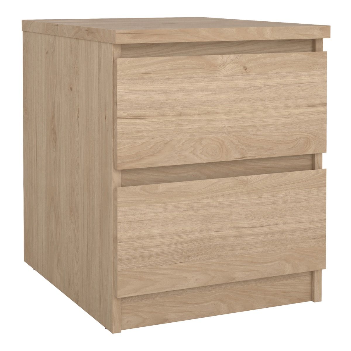 Naia Bedside Table Unit 2 Drawers In Jackson Hickory - Price Crash Furniture