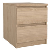 Naia Bedside Table Unit 2 Drawers In Jackson Hickory - Price Crash Furniture