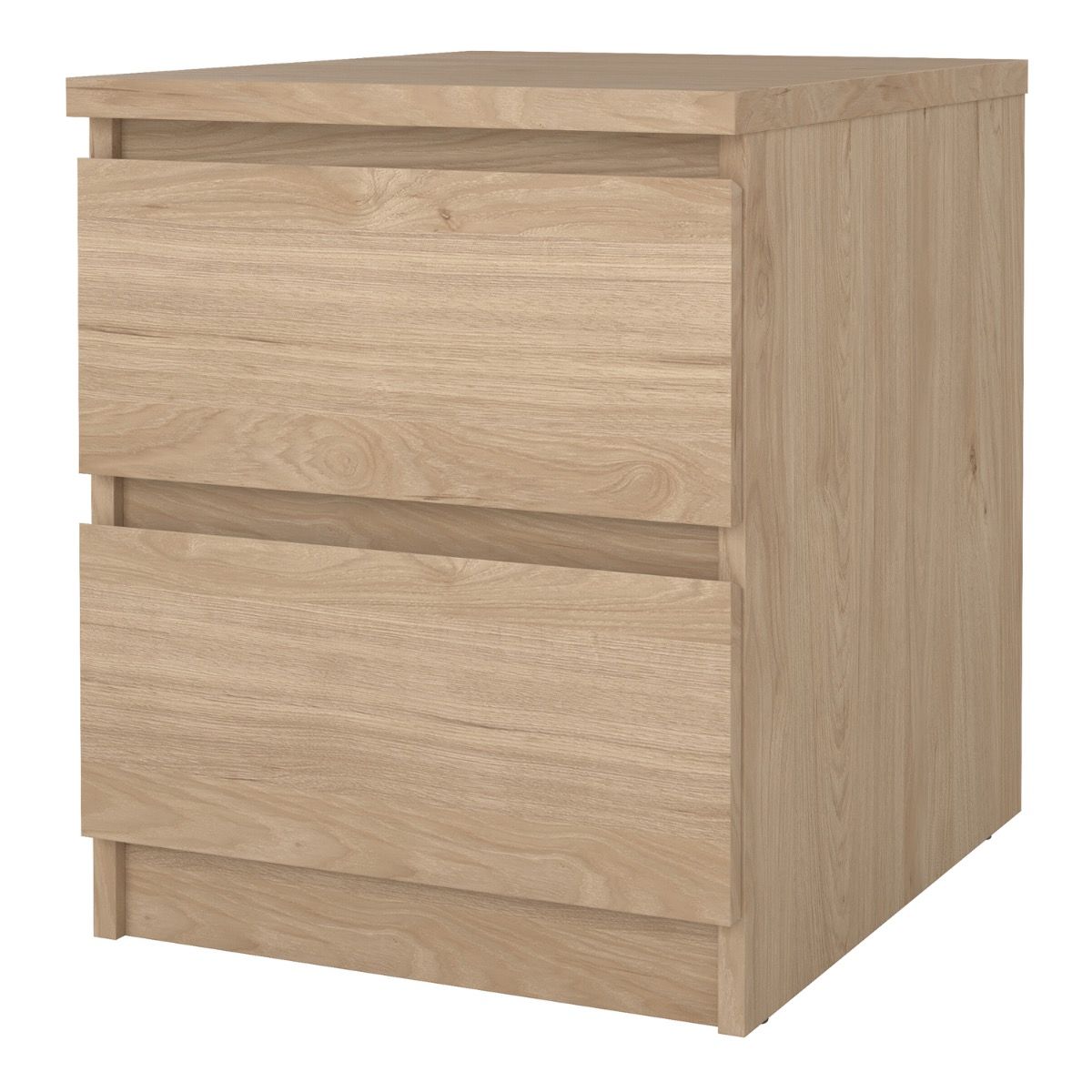 Naia Bedside Table Unit 2 Drawers In Jackson Hickory - Price Crash Furniture