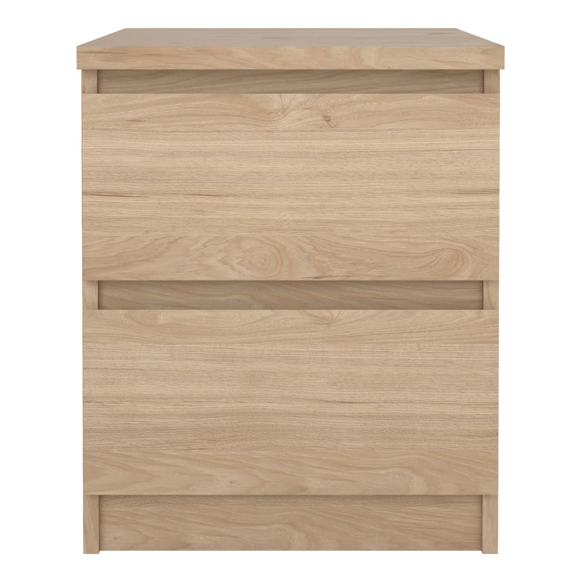 Naia Bedside Table Unit 2 Drawers In Jackson Hickory - Price Crash Furniture