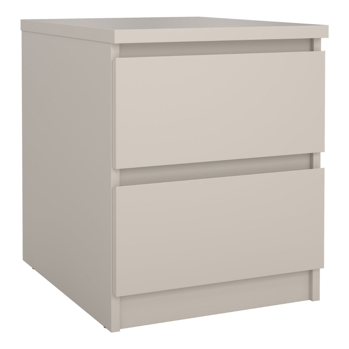 Naia Bedside Table Unit With 2 Drawers In Cashmere - Price Crash Furniture