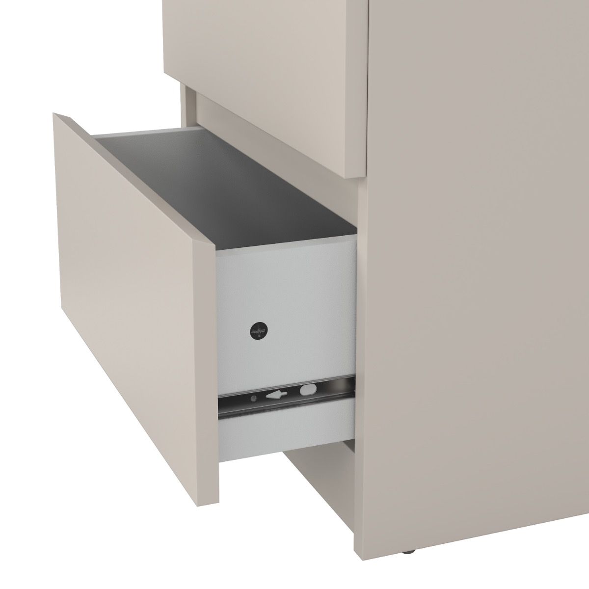 Naia Bedside Table Unit With 2 Drawers In Cashmere - Price Crash Furniture