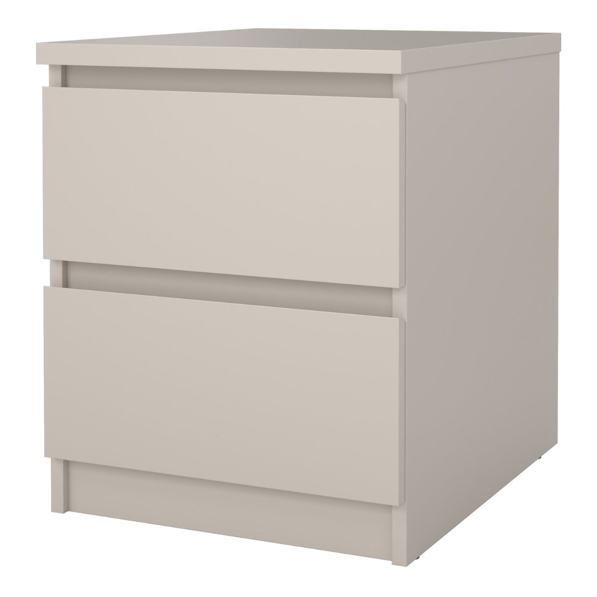 Naia Bedside Table Unit With 2 Drawers In Cashmere - Price Crash Furniture