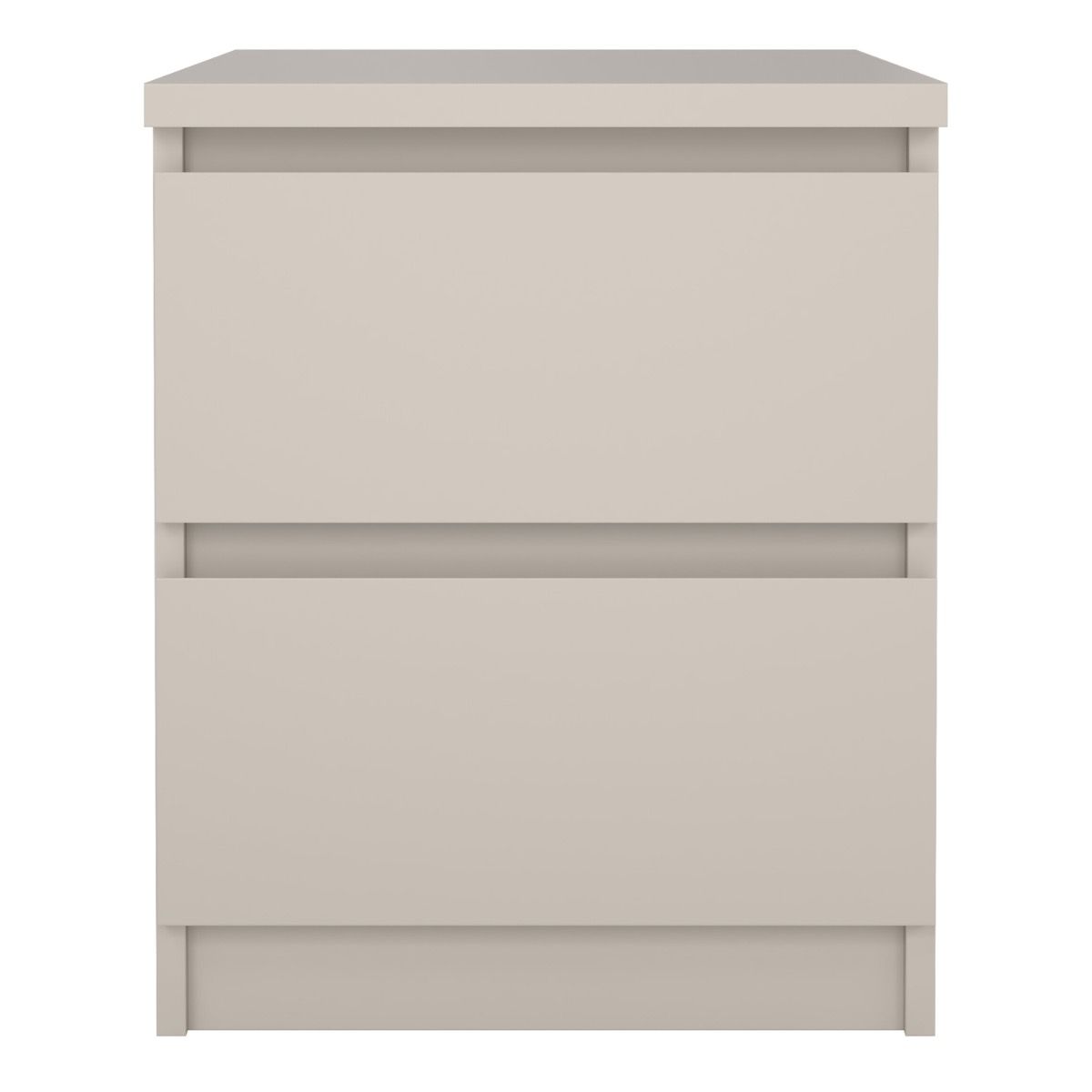 Naia Bedside Table Unit With 2 Drawers In Cashmere - Price Crash Furniture