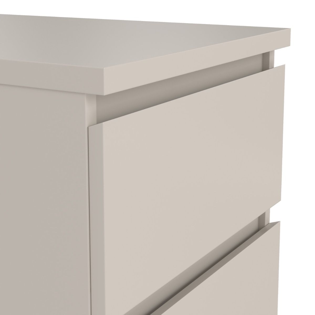 Naia Bedside Table Unit With 2 Drawers In Cashmere - Price Crash Furniture