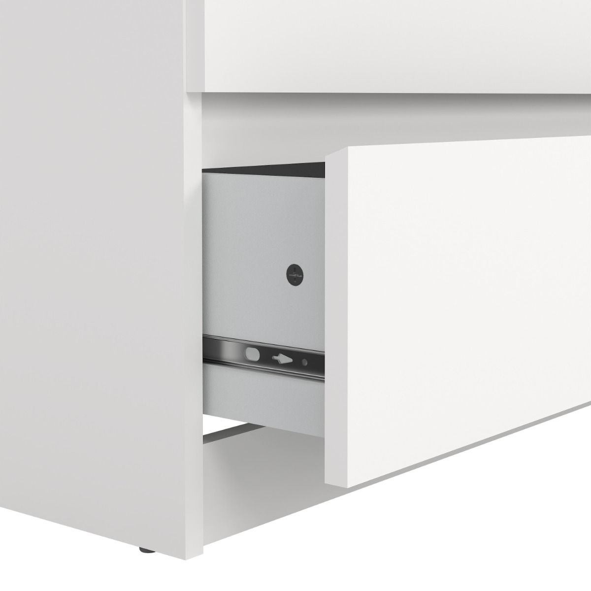 Naia Large Wide 6 Drawer Chest Of Drawers (3+3) In White - Price Crash Furniture