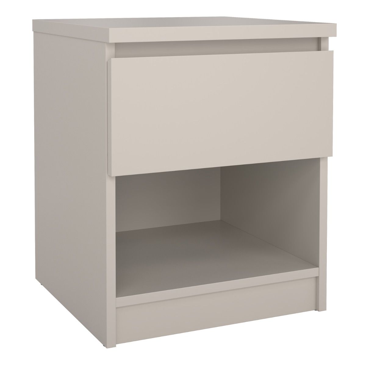 Naia Nightstand 1 Drawer Nightstand In Cashmere - Price Crash Furniture