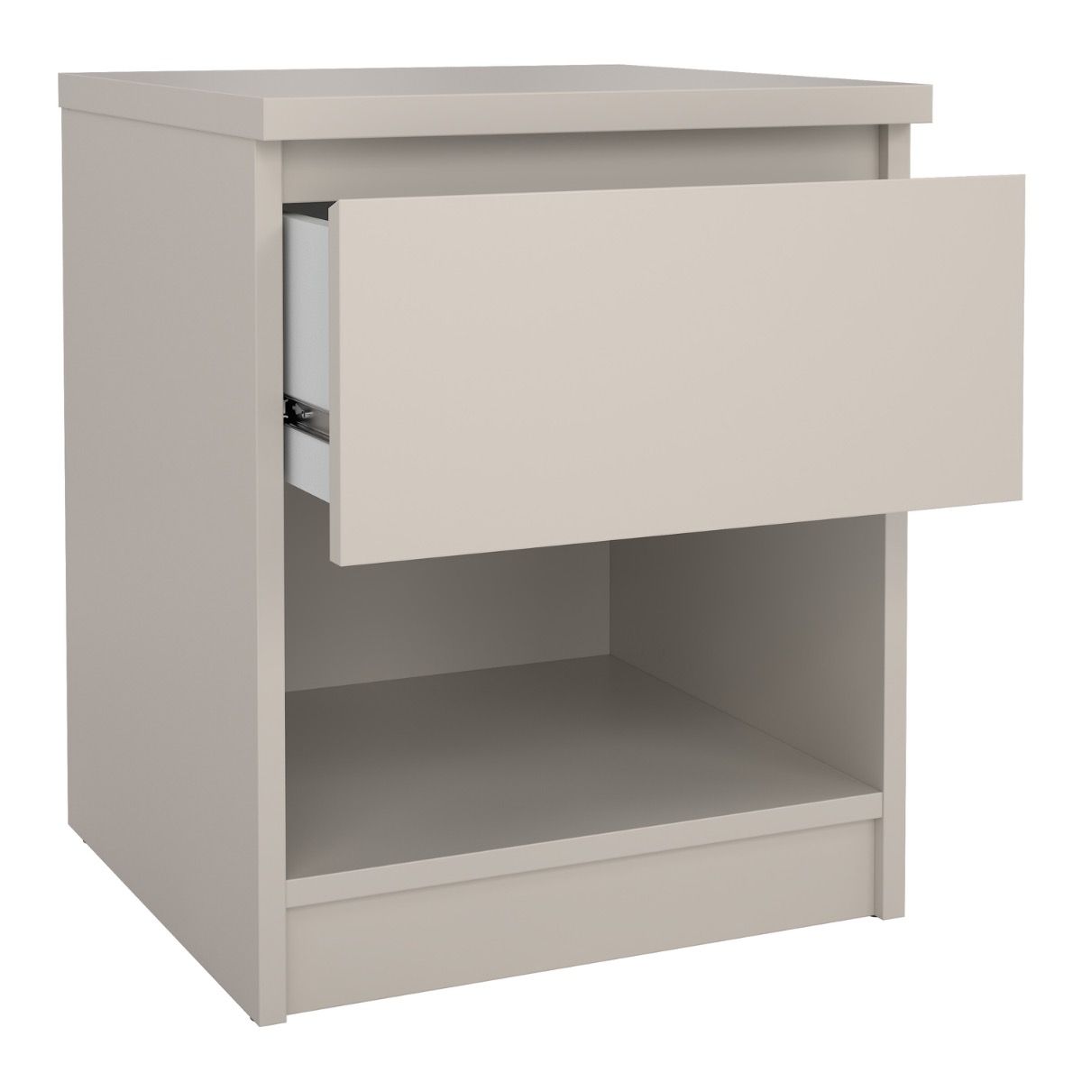 Naia Nightstand 1 Drawer Nightstand In Cashmere - Price Crash Furniture