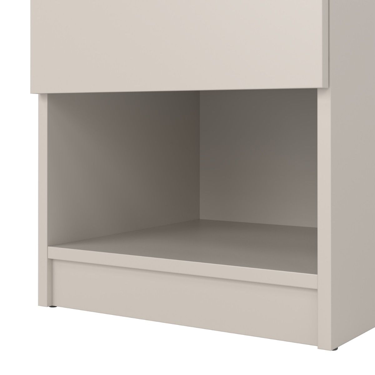 Naia Nightstand 1 Drawer Nightstand In Cashmere - Price Crash Furniture