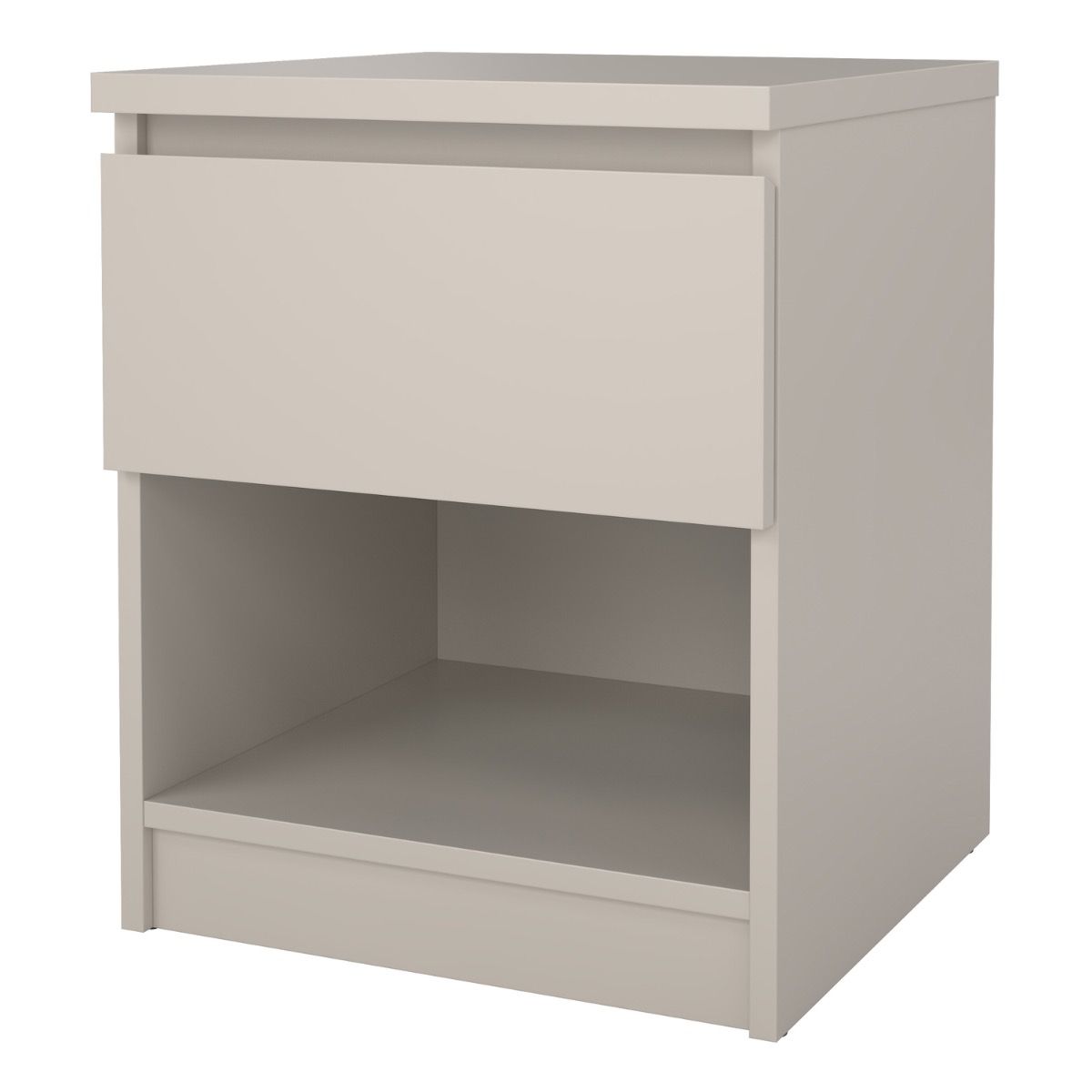 Naia Nightstand 1 Drawer Nightstand In Cashmere - Price Crash Furniture