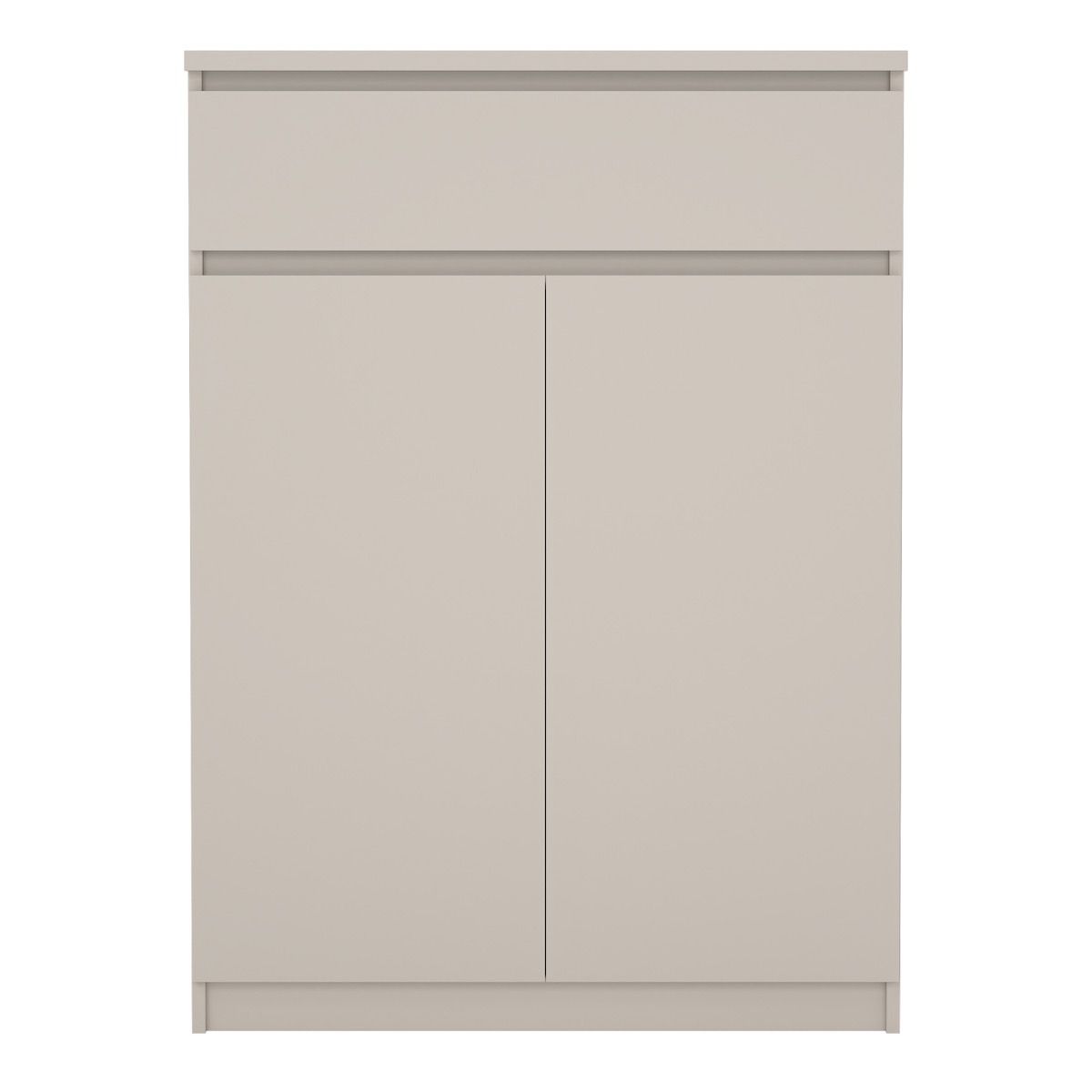 Naia Shoe cabinet With 2 Doors 1 Drawer In Cashmere - Price Crash Furniture