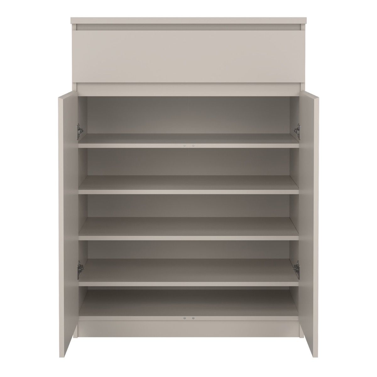 Naia Shoe cabinet With 2 Doors 1 Drawer In Cashmere - Price Crash Furniture